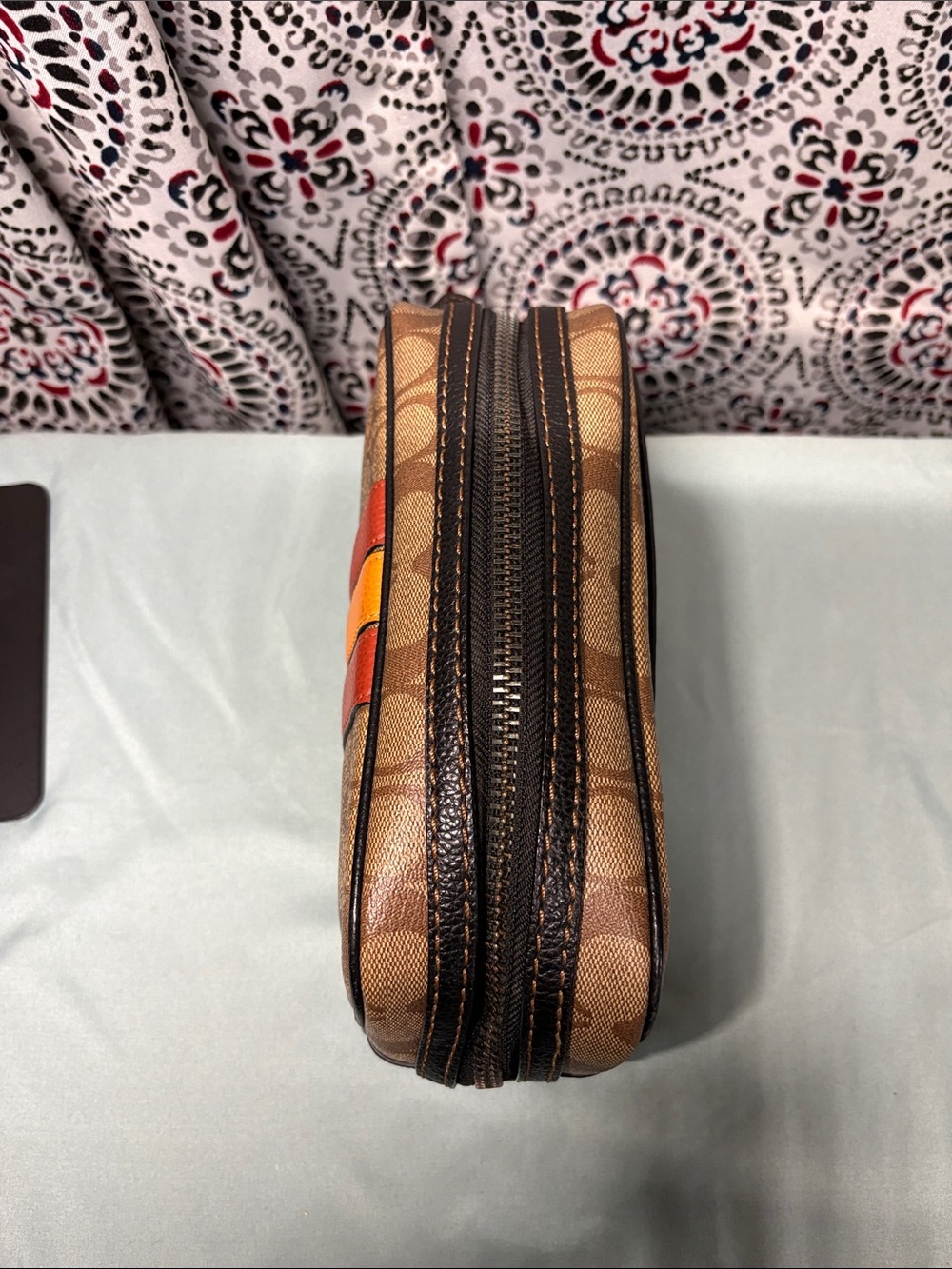 Coach Signature Varsity Stripe Dopp Kit / Toiletry Bag - Picture 7 of 13